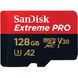 SanDisk 128 GB microSDXC UHS-I U3 Extreme Pro + SD Adapter SDSQXCD-128G-GN6MA 323242 фото 2