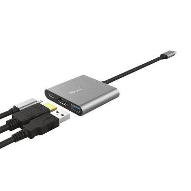 Trust Dalyx 3-in-1 Multiport USB-C Adapter ALUMINIUM (23772) 330268 фото