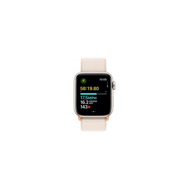 Apple Watch SE 2 GPS 40mm Starlight Aluminium Case with Starlight Sport Loop (MR9W3) 6915009 фото