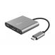 Trust Dalyx 3-in-1 Multiport USB-C Adapter ALUMINIUM (23772) 330268 фото 1