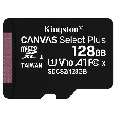 Kingston 128 GB microSDXC Class 10 UHS-I Canvas Select Plus + SD Adapter SDCS2/128GB 323523 фото