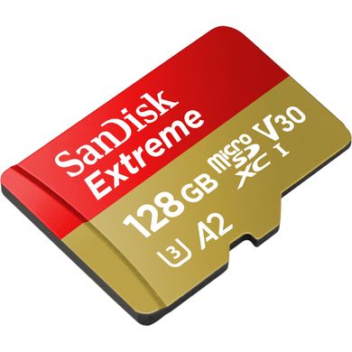 SanDisk 128 GB microSDXC UHS-I U3 V30 A2 Extreme (SDSQXAA-128G-GN6MN) 329225 фото