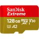 SanDisk 128 GB microSDXC UHS-I U3 V30 A2 Extreme (SDSQXAA-128G-GN6MN) 329225 фото 1