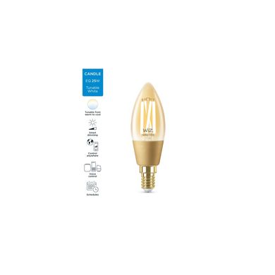 WiZ LED Smart E14 4.9W 370Lm C35 2000-5000K Filament Wi-Fi (929003017701) 327737 фото