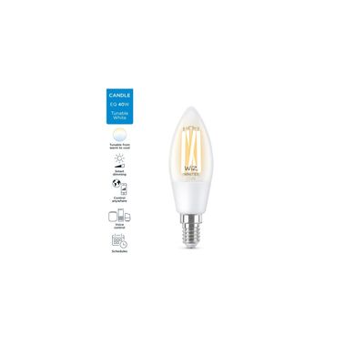 WiZ LED Smart E14 4.9W 470Lm C35 2700-6500 Filament Wi-Fi (929003017601) 327736 фото
