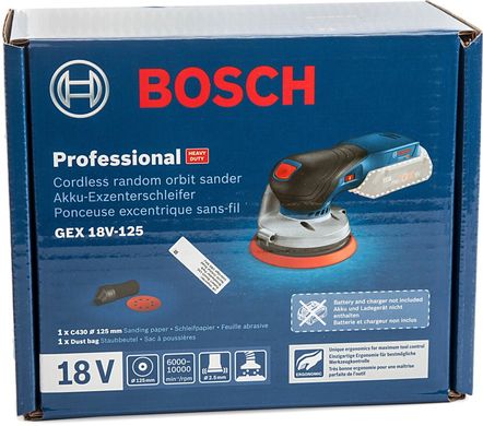 Bosch GEX 18V-125 (0601372201) 322850 фото