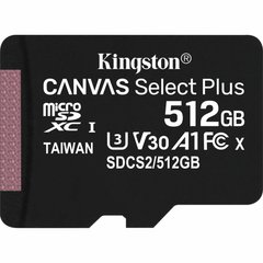 Kingston 512 GB microSDXC Class 10 UHS-I U3 Canvas Select Plus SDCS2/512GBSP 323518 фото