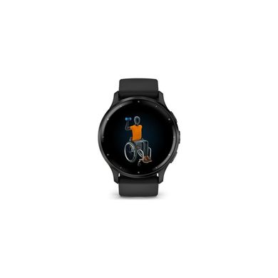 Garmin Venu 3 Slate Stainless Steel Bezel with Black Case and Silicone Band (010-02784-51) 327195 фото