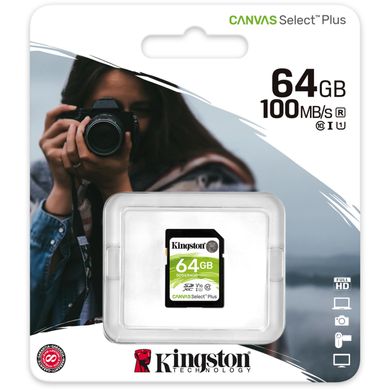 Kingston 64 GB SDXC Class 10 UHS-I Canvas Select Plus SDS2/64GB 323507 фото