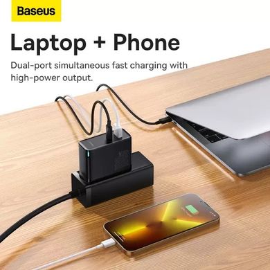 Baseus GaN5 Pro Fast Charger Type-C+USB 100W White (CCGP090202) 331055 фото