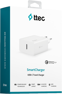 TTEC SmartCharger PD USB 18W White (2SCS22B) 325123 фото