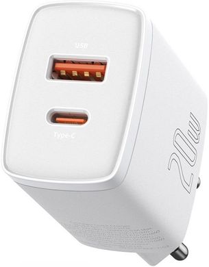 Baseus Compact Quick Charger U+C 20W White (CCXJ-B02) 329797 фото