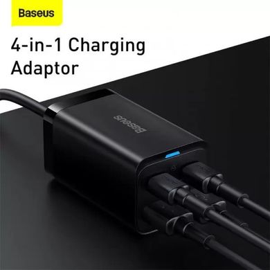 Baseus Wall Charger GaN3 Pro 2xUSB 2xType-C 65W Black with USB-C (CCGP040101) 331056 фото