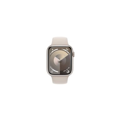 Apple Watch Series 9 GPS 45mm Starlight Aluminum Case w. Starlight Sport Band - M/L (MR973) 331542 фото