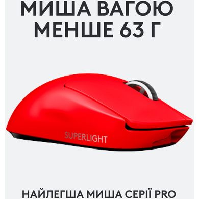 Logitech G Pro X Superlight Wireless Red (910-006784) 317266 фото