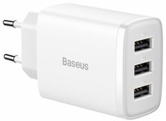 Baseus Compact Charger 3U 17W White (CCXJ020102) 318214 фото