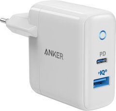 Anker PowerPort PD+ 2 – 20W 1xPD & 15W 1xUSB White (A2636G21) 6710631 фото