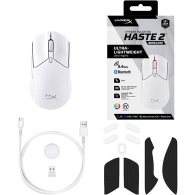 HyperX Pulsefire Haste 2 Wireless White (6N0A9AA) 317202 фото