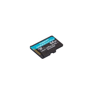 Kingston 64 GB microSDXC class 10 UHS-I U3 Canvas Go! Plus SDCG3/64GBSP 323534 фото