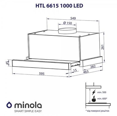 MINOLA HTL 6615 I 1000 LED РН013109 фото