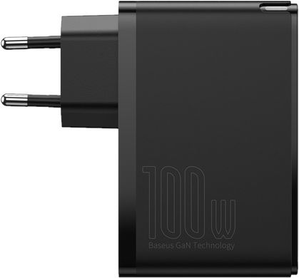 Baseus GaN2 Pro Q.C 2C + Charger Type-C Cable 100W Black (CCGAN2P-L01) 326725 фото