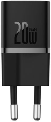Baseus GaN5 Fast Charger (mini) 1C 20W Black (CCGN050101) 321686 фото