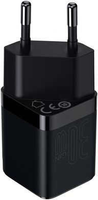 Baseus GaN3 Fast Charger Type-C 30W Black (CCGN010101) 321689 фото