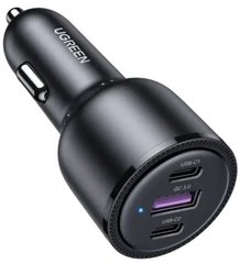 UGREEN CD239 69W 2xUSB Type-C PD + USB-A Fast Car Charger Black (20467) 325092 фото
