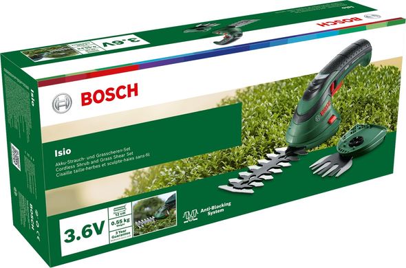 Bosch ISIO 3 в чехле с ножом для травы, ножом кустореза и ЗУ (0600833108) 322924 фото