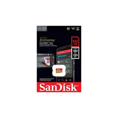 SanDisk 512 GB microSDXC UHS-I U3 V30 A2 Extreme (SDSQXAV-512G-GN6MN) 323246 фото