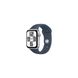 Apple Watch SE 2 GPS 44mm Silver Aluminium Case with Storm Blue Sport Band S/M (MREC3) 6915022 фото 1