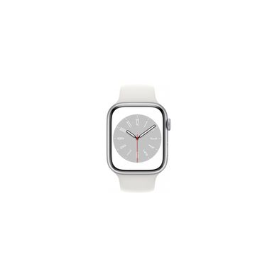 Apple Watch Series 8 GPS 45mm Silver Aluminum Case with White S. Band - M/L (MP6N3, MP6Q3) 6821840 фото