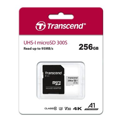 Transcend 256 GB microSDXC UHS-I U3 300S + SD Adapter TS256GUSD300S-A 323099 фото