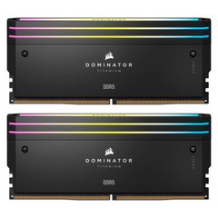 Corsair 32 GB (2x16GB) DDR5 6000 MHz Dominator Titanium RGB Black (CMP32GX5M2B6000C30) 326567 фото