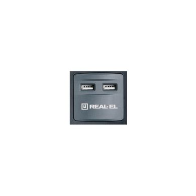 REAL-EL RS-8F USB CHARGE 3M, BLACK (EL122300004) 325496 фото