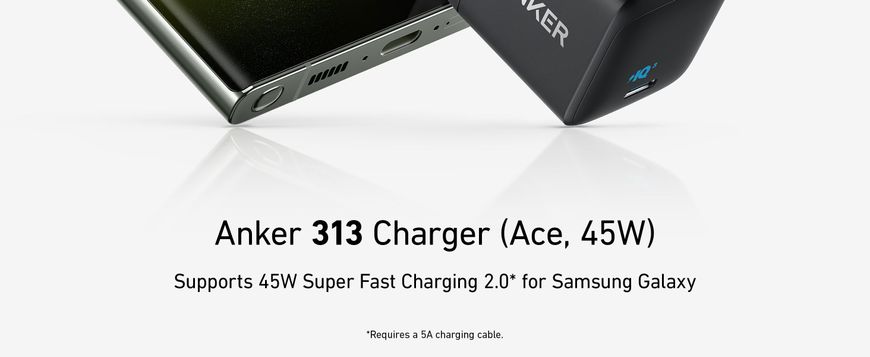 ANKER USB-C Wall Charger PowerPort 313 45W Black (A2643G11) 6908152 фото