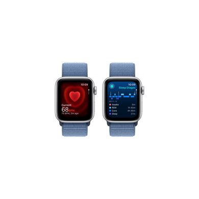 Apple Watch SE 2 GPS 40mm Silver Aluminium Case with Winter Blue Sport Loop (MRE33) 6915015 фото