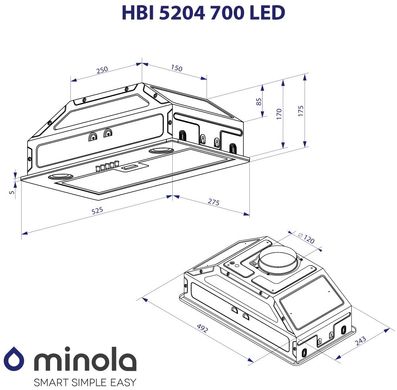 MINOLA HBI 5204 WH 700 LED РН018382 фото