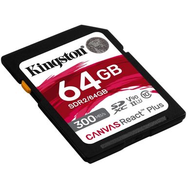 Kingston 64 GB SDXC Class 10 UHS-II U3 Canvas React Plus (SDR2/64GB) 323511 фото