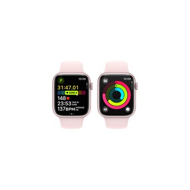Apple Watch Series 9 GPS 41mm Pink Aluminum Case w. Light Pink S. Band - S/M (MR933) 6914994 фото
