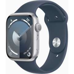 Apple Watch Series 9 GPS 45mm Silver Alu. Case w. Storm Blue S. Band - M/L (MR9E3) 330588 фото