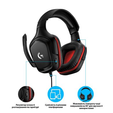 Logitech Wired Gaming Headset G332 Black (981-000757) 308467 фото