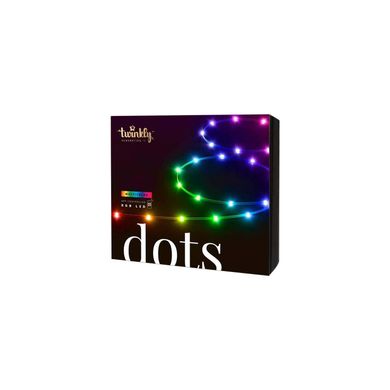 Twinkly Smart LED Dots Lights RGB 400 Gen II IP44 20м кабель прозорий (TWD400STP-TEU) 327795 фото