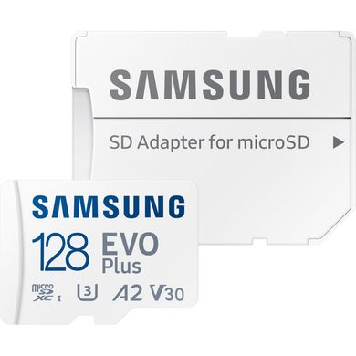 Samsung 128 GB microSDXC Class 10 UHS-I U3 V30 A2 EVO Plus + SD Adapter MB-MC128KA 330276 фото