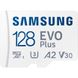 Samsung 128 GB microSDXC Class 10 UHS-I U3 V30 A2 EVO Plus + SD Adapter MB-MC128KA 330276 фото 1