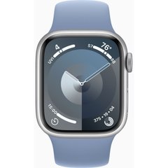 Apple Watch Series 9 GPS 41mm Silver Aluminum Case w. Storm Blue S. Band - S/M (MR903) 6913915 фото