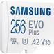 Samsung 256 GB microSDXC Class 10 UHS-I U3 V30 A2 EVO Plus + SD Adapter MB-MC256KA 330275 фото 3